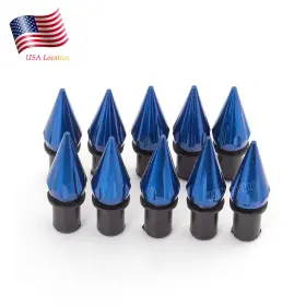 Fx-dfls-bk-yswe-201022-z-198 Fxcnc 10 Pcs Motorcycle Windscreen Windshield Screws Spike Bolts Kit M5 Blue Us