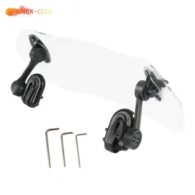 Icc2109489 Genrics Motorcycle Windshield Extension Adjustable Clip-on Windscreen Extender Universal