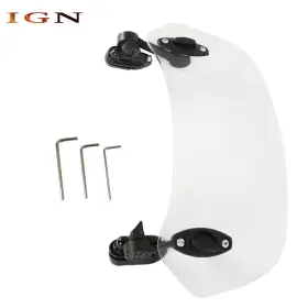 Ign2085242 Genrics Motorcycle Universal Adjustable Clip-on Windscreen Extender Windshield Extension