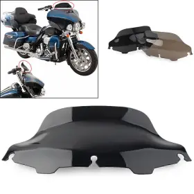 Goodcde 550743993997 8 Inch Wave Windshield Windscreen For Harley Touring Electra Street Glide 1996-13 Us