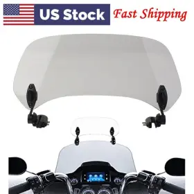 Goodpartscenterus 512300482894 38cm Adjustable Clip On Windshield Extension Spoiler Wind Deflector Motorcycle
