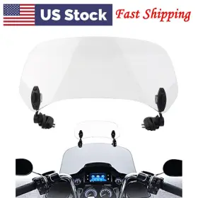 Goodpartscenterus 523123224264 38cm Clip On Windshield Extension Spoiler Wind Deflector Motor Clear Screen Us