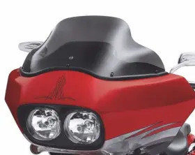 57166-10 Harley-davidson Oem Dark Smoke 12 Inch Wind Splitter Stylize Screen 98-13 Road Glide