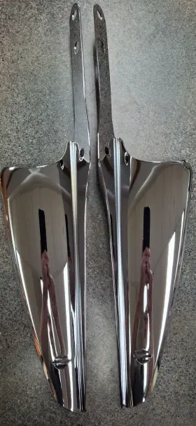 57400146 Harley-davidson Oem Genuine Chrome Fork Mount Air Deflectors Touring
