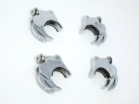 57400467 Harley-davidson 4 Genuine Chrome 49mm Quick Release Windshield Clamps Hardware