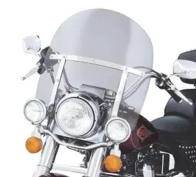Ft86-ft17 Harley-davidson 58651-97a King-size Detachable 16 Inch Light Smoke Windshield Softail
