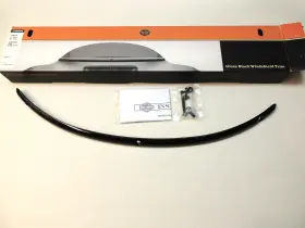 61400325 Harley-davidson Genuine Ft14-25 Gloss Black Windshield Trim Electra Ultra Tri-glide Street