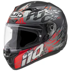 0810-3831-03 Hjc I10 Pitfall Helmet - Black/silver/red Mc-1sf Xs