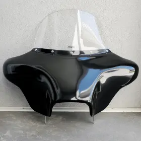 Hpby-1809 Hoppe Industries Vanillazilla Outer Fairing Mount And 12 Inch Clear Windshield Harley Road King