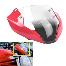 Hukyu 550735111927 Windshield Windscreen Red Sun Visor For Ducati Monster 821 1200 797 2018-2023