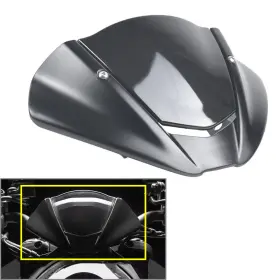 Hukyu 550735666342 Black Windshield Windscreen With Bracket For Ducati Monster 950 937 2021-2022