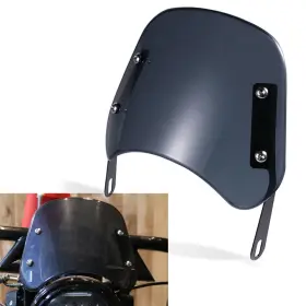 Hukyu 612058522979 Motorcycle Headlight Windshield Universal Windscreen For 5-7ftft Round Headlamp