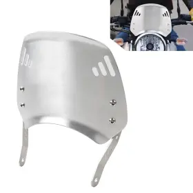 Kabusikikaisya-kawausa 550741369633 Universal 6 Inch -8 Round Headlight Motor Windshield Windscreen For Harley Silver
