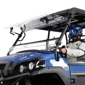 Kmb0110-15697-cl Kemimoto 3in1 Utv Flip Windshield Compatible With Kawasaki Mule Pro Fxt Fx Dx