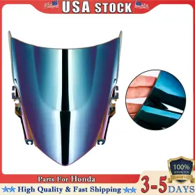 Win-h158-iri Kingdarn Abs Motorcycle Windshield Windscreen Fits Honda Cbr500r 2013-15 2014 Multicolor