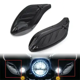 Kkkeeparts 423987148747 Black For Harley Touring Flhr Flht Cvo 96-13 Side Wing Windshield Air Deflector
