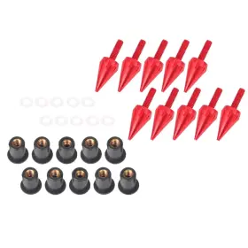 Kkkeeparts 911000223118 For Aprilia Yamaha Suzuki Ducati Vespa Alu 10x Spike Windshield Bolt Screw Red