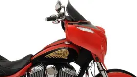 Kww-04-0498 Klock Werks 14 Inch Dark Smoke Flare Windshield Polycarbonate Flared