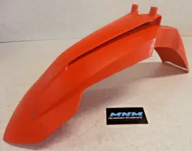 46308010000 Ktm 17-25 65sx 65cc Sx Genuine Front Fender Plastic Orange Guard Good Used