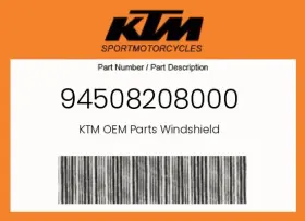 94508208000 Ktm Genuine Windshield -