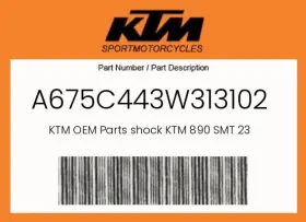 A675c443w313102 Ktm Genuine Shock 890 Smt 23 -