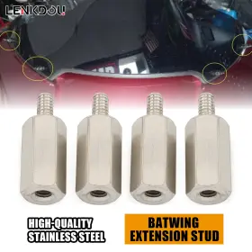 Mp04-002-0033s-dt Lenkdou 4pcs Batwing Extension Nut Standoff Stud Outer Fairing For Harley Flht 58949-96