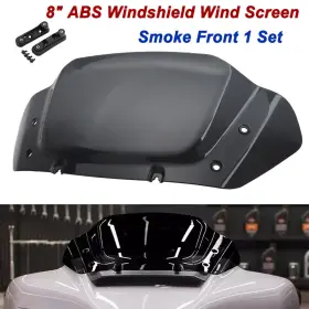 Mp16-002-0019gyleus Lenkdou Smoke 8 Inch Abs Windshield Wind Screen For Harley Touring Cvo Street Glide Flhx 23