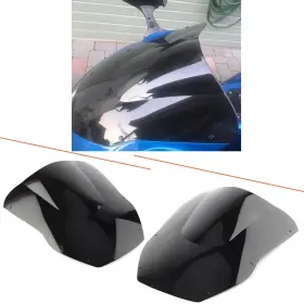 Ws-068-k1201 Lionpart #lion Black Windscreen Deflector For Kawasaki Zx12r 2000 2001 Windshield Motorcycle