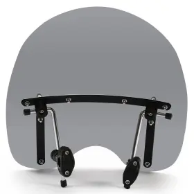 Ws-116-kz980sm Lionpart #lion 19inch Windscreen For Kawasaki Vulcan Vn 500 750 800 900 1500 1600 1700 Gray
