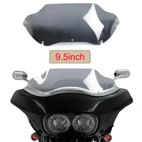 Ws-169-hd9813 Lionparts #lion 9.5 Inch Wave Windscreen Windshield Kit For Harley Road Glide Fltrx 1998-2013 Smoke