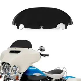 Ws-175-hd1421 Lionparts #lion 7 Inch Round Windscreen For Harley Street Electra Tri Glide 2014-23 Windshield Black