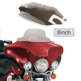 Ws-179-hd1519 Lionparts #lion 8 Inch Windshield Wave Windscreen For Harley Electra Street Glide 1996-2013 Smoke