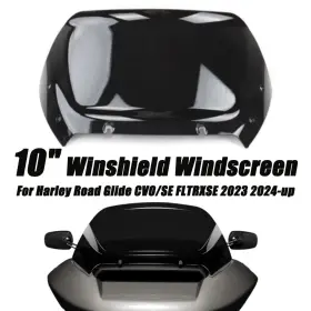 Ws-216-hd23na Lrdabit #lion 10 Inch Windshield For Harley Touring Road Glide Fltrx 2023 2024 Windscreen Black