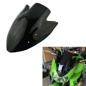 Ws-074-kz136 Lrdmall #lrdm Abs Windshield For 2003 2004 05 2006 Kawasaki Z1000 Black Motorcycle Windscreen