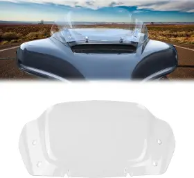 1.bj.0130-1 Luxemoto 8 Inch Windshield For Street Glide 24-25 Clear Wave Windscreen Air Deflector