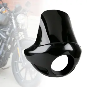 Fe-698-blk Madhornets Windshield Headlight Fairing Fit For 35mm-49mm Forks Most 5.75 Inch Headlights Dyna