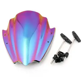 Win-013-iridium Madhornets Universal Motorcycle Windshield 7/8 Inch And 1 Handlebar Mount For Harley Iridium
