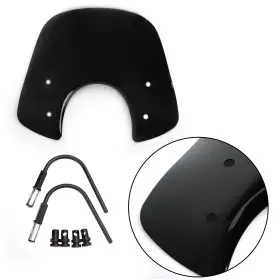 Win-089-blk Madhornets Windshield Windscreen Fits For Vespa Lx50 Lx125 Lx150 Gt200 Gts300 Super Black