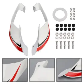 Win-199-whir Madhornets Front Side Winglets Fit For Yamaha Yzf R1 R1m 2021-2024 White Red