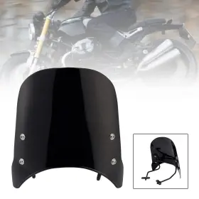 Win-b638-blk Madhornets Windshield Windscreen Fit For Bmw R Ninet Scrambler 2014-2024 Black
