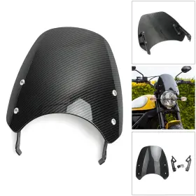 Win-d506-cbn Madhornets Windshield Windscreen Wind Defector Protection For 15-2018 Ducati Scrambler