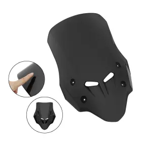 Win-h177-blk Madhornets Abs Motorcycle Windshield Windscreen Fit For Honda Cb400x/cb500x 2019-2024 Blk