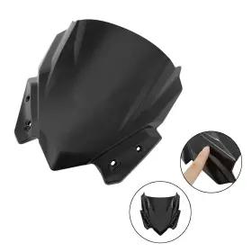Win-k268-blk Madhornets Windshield Windscreen For Kawasaki Z650 2017-2019 Blk
