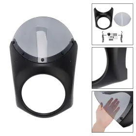 Win-k276-bgry Madhornets Headlight Windshield Windscreen Cover Fit For Kawasaki Eliminator 500 2024-25 Us