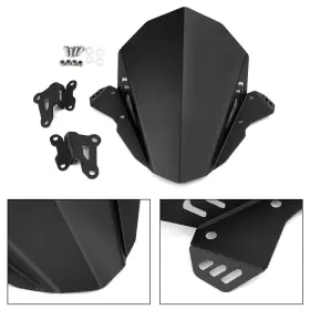 Win-s327-cle Madhornets Windscreen Windshield Shield Protector For Yamaha Fz 09 Mt 2019-2020 Black