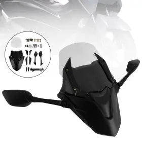 Win-t707-blk Madhornets Abs Motorcycle Windshield Windscreen Fit Yamaha Nmax155 N-max 155 2021-2022