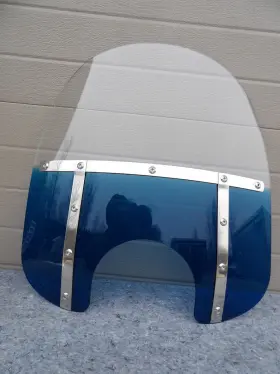 Mem3216 Memphis Shades Me3216 Genuine Fats Two-tone Blue Windshield No Mounts Harley