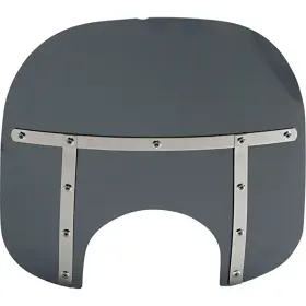 Mem35210 Memphis Shades Fats Windshield - 15 Inch 9 Headlight Cutout Dark Black Smoke