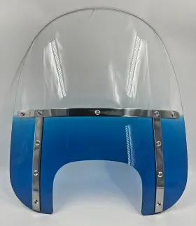 Mem6306 Memphis Shades Fats Windshield 19 Inch Gradient Blue Harley Softail Fat Boy 2018-24