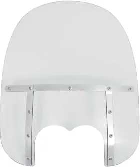 Mem6930 Memphis Shades Fats Windshield Dual Cutout - 19 Inch Clear